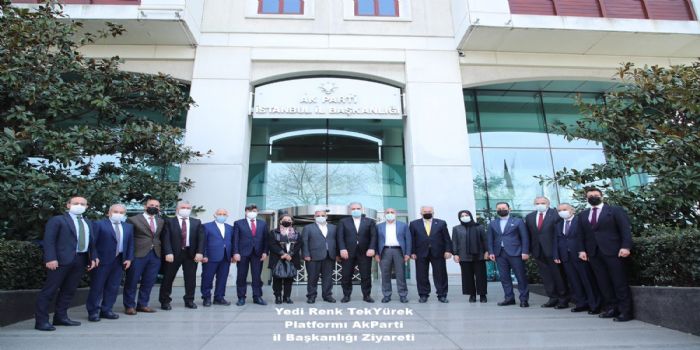 Yedi Renk Tek Yrek Platformu bakanlar kurulundan oluan geni bir heyet ile Yeni seilen Ak parti stanbul l bakan Sayn Osman Nuri Kabaktepe beye hayrl olsun ziyaretinde bulunduk.